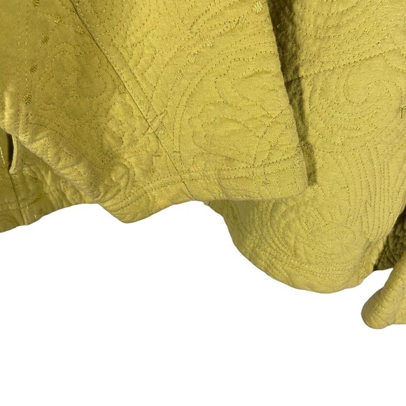 Chicos Women’s Jacket Blazer 2 Large Full Zip Green Outdoor Embroidered Shacket - Picture 6 of 7